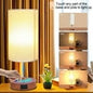 Table Lamps for Bedroom, 3 Way Dimmable Touch Control Bedside Lamp with USB C+A Fast Charging Ports, Nightstand Lamp for Office, Living Room, Reading(E26 Light Bulb Included), Wood