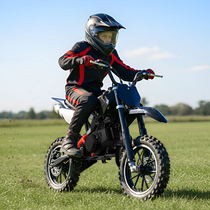 Gpower Gasoline 49cc Dirt Bike for Kids 6-15,2-Stroke Gas Power Mini Dirt Bike,1-Seater,Black