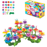 Daisy STEM Gifts for Boys & Girls , Flower Garden Building Toys, 109 Colored Blocks Stamens, Pistils, Leaves, Base Educational Creative Play for Preschoolers, Learning Tools for Class | 109 Pieces