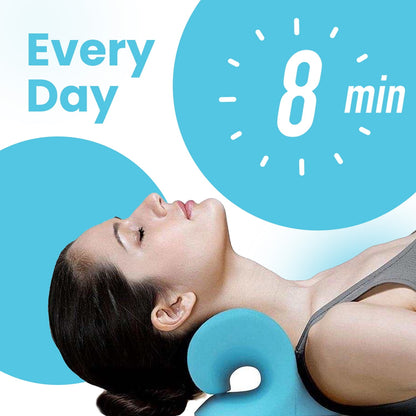 Strlinen Neck and Shoulder Relaxer, Cervical Traction Device for TMJ Pain Relief and Cervical Spine Alignment, Chiropractic Pillow Neck Stretcher (Black)