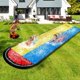Slip and Slide Water Slide for Kids Adults, Garden Backyard Giant Racing Lanes and Splash Pool, Outdoor 16FT Water Slides with Crash Pad Outdoor Water Toys, Summer Outdoor Water Toys Waterslide
