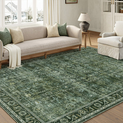 WIPONKEN 5x7 Area Rugs for Living Room Bedroom Dining Room Office Farmhouse, Machine Washable Non Slip Vintange Persia Rug