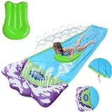 Intera Water Slide for Kids and Adults - Water Slides for Backyard Outdoor Kids Toys Games Lawn Water Slides with Surfboard and Crash Pad 15.7 ft