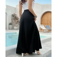 SOMER Dresses for Women Maxi Midi Skirts Long Medium Fancy Flowy Beach Dress Casual High Waist with Pockets for 2025 Trendy Spring Summer Black