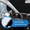 Roomrite 4-Layer Car Windshield Snow Cover with Magnetic Edges, 78.7" x 48.4", All-Season Windshield Protector for Snow, Ice, Frost, and Sun Protection, Universal Fit for Most Vehicl