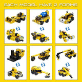 Grace STEM Building Toys for Kids 25-in-1 Engineering Building Bricks Construction Vehicles Kit Transformers Robot Build Blocks Toys for Age 6 7 8 9 10 11 12 Year Old Boys Girls & Kids Best Gifts