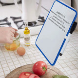 Ixir Small Dry Erase White Board, Ixir 6.5 x 8.25-inch Magnetic Hanging Whiteboard Portable Mini Easel Board for Kids Drawing, Kitchen Grocery List -Blue