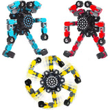 Nikias Transformable Fingertip Spinner Gyro (Multi-Choose), Sensory Fidget Toys Finger Spinner, Stress Relief Toy for Kids Adults (3Pack)