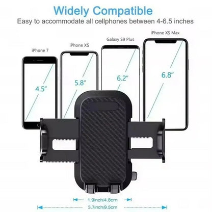 EvoFine 2-in-1 Car Phone Holder Long Arm Suction Cup Mount Dashboard Windshield Vent Compatible with All Smartphones