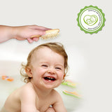 Enzel Newborn Baby Hair Brushes | 100% Natural Wood Handles with Super Soft Bristles