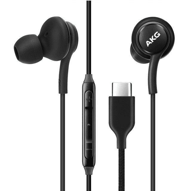 OEM UrbanX 2021 Type-C Stereo Headphones for Energizer Hard Case G5 Braided Cable - with Microphone (Black) USB-C Connector (US Version)