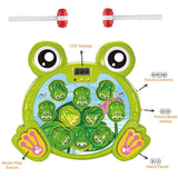 Marlowe Whack a Frog Game Pounding Toy with 2 Small Hammers Toy, Educational Toy for Toddler Game, Learning Preschool Toy for 3-Year Old Girls, Boys and Up