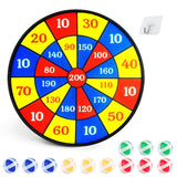 Melitta Dart Board Game for Kids with 12 Sticky Balls - 14 Inches Safe Dart Game, Excellent Indoor and Outdoor Party Games, Classic Toy, Party Favor, Great Gift for Boys Girls 3-Year-Old and Up