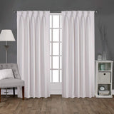Double Pinch Pleated 100% Polyester Blackout Window Curtain Panels & Drapes and Thermal Insulation for Bedroom Living Room Kids Room & Window (2 Panels , 52" W x 120" L) { Pure White }