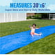 Terra Porch Blast Big Waterslide 30' x 6' - Easy to Setup - Extra Thick to Prevent Rips & Tears For Kids
