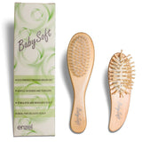 Enzel Newborn Baby Hair Brushes | 100% Natural Wood Handles with Super Soft Bristles
