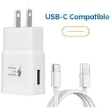 Adaptive Fast Wall Adapter USB Type-C Charger for Samsung Galaxy S20 Bundled with UrbanX USB Type-C Cable Cord 6ft Super Fast Charging Kit - White