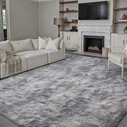 WIPONKEN 8x10 Shaggy Area Rugs for Living Room Bedroom Dining Room Office Farmhouse, Plush Indoor Decorative Long-haired Carpet