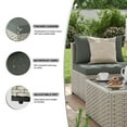 7 Pieces Patio Conversation Set, Outdoor Sectional PE Rattan Wicker Furniture Seat,Dark Gray