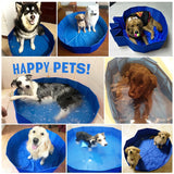 39.4" Dog Kid Swimming Pool - Foldable Pet Kiddie Bathtub Pool Hard Plastic for Dogs Cats and Kids