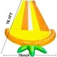 16.1ft x 76In Lawn Water Slides Slip for Kids, Double Race Pineapple Slip Slide Play Center Splash Sprinkler Inflatable Crash Pad for Children Summer Backyard Swimming Pool Games Outdoor Water Toys