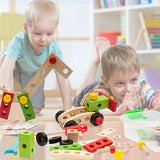 Educational Wooden Toys Stacking Wooden Building Blocks Set Stacker and Toy Development Gift Fun For Kid Baby Kids Toddler