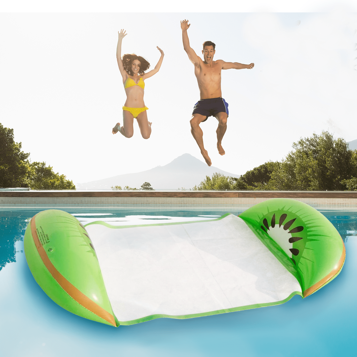 Alyvia Swimming Pool Water Toys, Inflatable Pool Float Hammock Portable Floaties for Adult Kids Boys Girls Summer Beach Lounger Rafts Floating Hammock for Lake | Rive | Sea | Pool | Kiwi