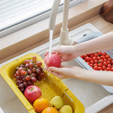 Boxgear BPA Free Kitchen Sink Strainer With Sink Dish Drying Rack For Easy Fruit And Vegetable Wash - Quick Drain and Easy Installation System