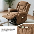 Gelloan Power Lift Chair Recliner for Elderly with Vibration Massage and Lumbar Heating Electric Oversized Single Sofa for Living Room,Brown