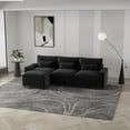 Dranite Modern Sofa Couch for Living Room,Bedroom,Office,Apartment,Black