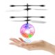 Flying Crystal Ball LED Flashing Light Infrared Induction Helicopter Transparent Ball Gifts for Kids Boys Teenager