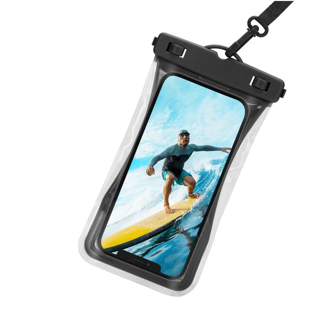 Urbanx Universal Waterproof Phone Pouch Cellphone Dry Bag Case Designed For Motorola Moto G Stylus 5G Perfect Fit for All Other Smartphones Up To 7" - Black