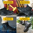 MANLEGU Comfortable Work Boots Steel Toe Boots for Men Shoes Construction Lightweight Safety Boots