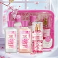 BBlove Bath and Body Care Gift Set,Japanese Cherry Blossom Scents,Bath&Body 3 Set,with Body Lotion,Mist and Shower Gel