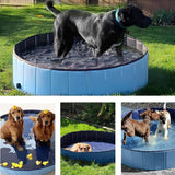 Land Safe & Secure Heavy-Duty Extra-tough PVC material Pet Pool for Outdoor Baths of Dogs and Cats| M – 39.5” x 12”