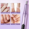 Cordless Electric Nail Drill, Portable Electric File Nail Drill Kit with Drill Bits Set and Rechargeable for Acrylic Nail Drill Manicure Pedicure Polishing