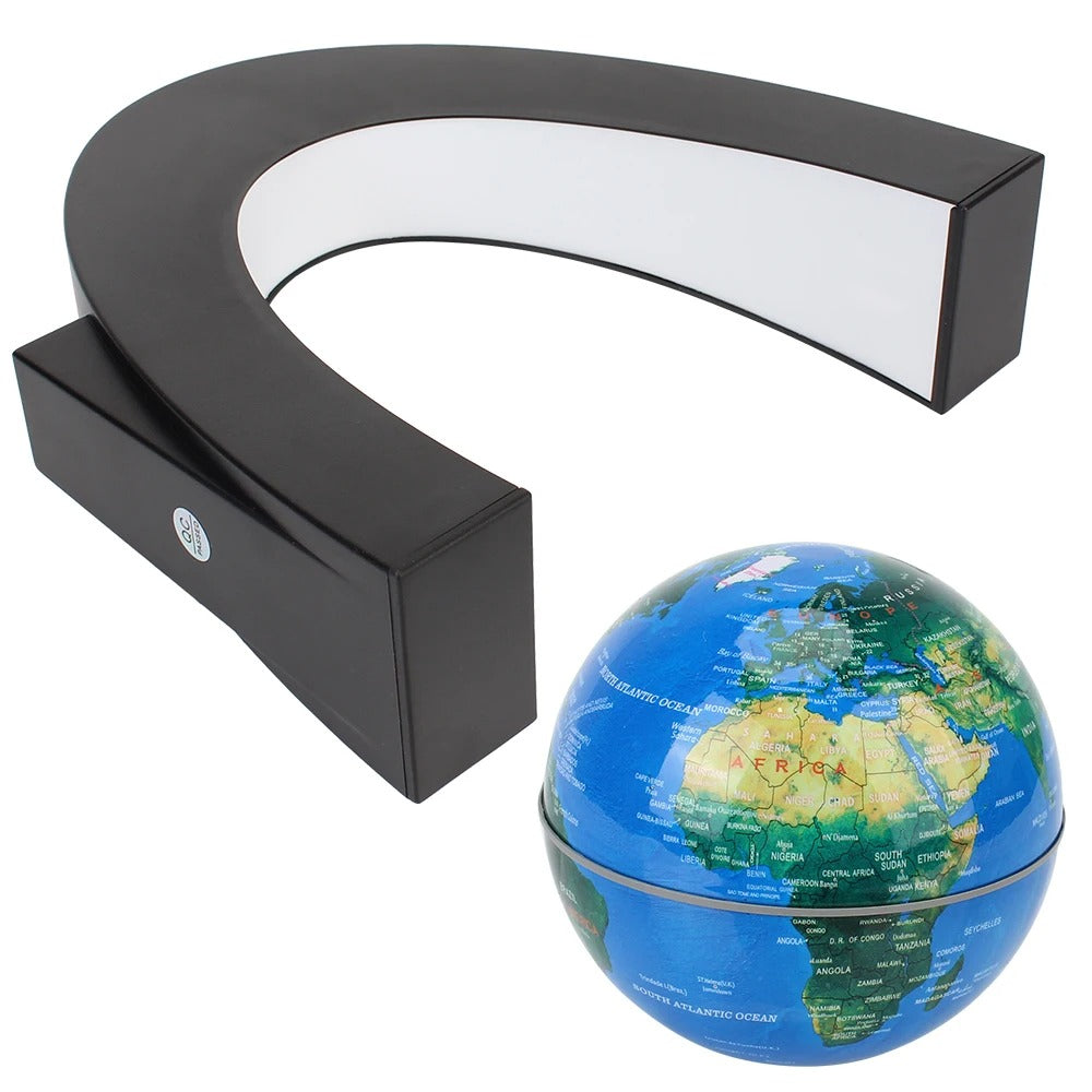 Magnetic Levitation Floating World Map Globe with C Shape