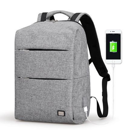 15.6 inches Laptop Backpack Large Capacity Casual Style Bag Evofine Gray 