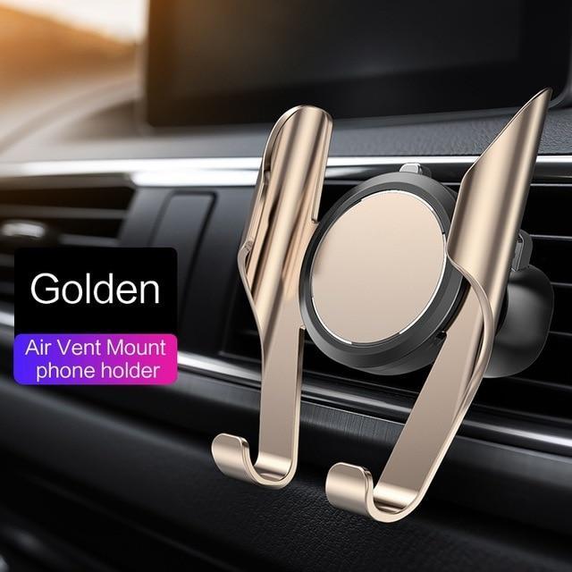 360 Rotation Car Phone Holder Evofine Gold 