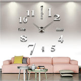 Large Modern 3D Wall Clock Modern Frameless Wall Clock