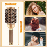 Boar Bristle Round Hair Brush, Ceramic Ionic Salon Pro Comb Styling Hairbrush for Men and Women, 45mm