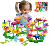 Flower Garden Building Toys, Bouquet Stacking Sets for 3 4 5 6 7 Year Old Girls, STEM Educational Activities Gift for Kids-109pcs