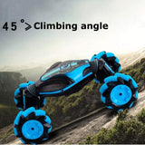 Gesture Sensing Remote Control Stunt Car -Blue, Wireless RC Stunt Toy Car With Wrist Control Watch & LED Light, RC Vehicle Toy Off-road & Sports Status For Any Terrain, For Children.