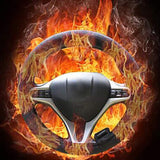 Heated Steering Wheel Cover, 12V Auto Steering Wheel Black Protector Cover with Heater- 15 Inch