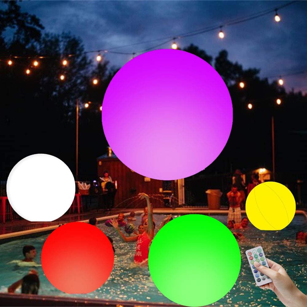 Floating Inflatable Beach Ball Inflatable Glowing Ball RGB Color Changing LED Swimming Pool Light