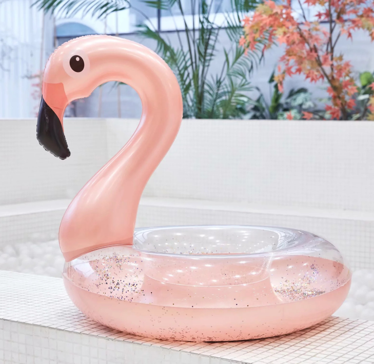 Inflatable Flamingo and Unicorn Pool Float Swim Tube, Beach Pool Party Toys