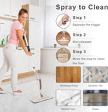Microfiber Spray Mop for Floor Cleaning, Dry Wet Wood Floor Mop with 3 pcs Washable Pads