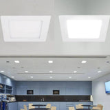 Recessed Lights (Square)-4 Inch, LED  Ceiling & Shower Ultra Slim Lights, 6-Pack