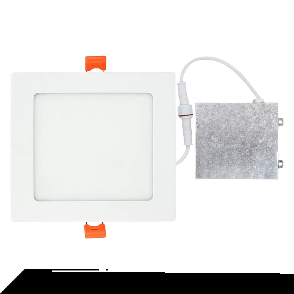 Recessed Lights (Square)-4 Inch, LED  Ceiling & Shower Ultra Slim Lights, 6-Pack