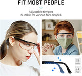 Safety Glasses Industrial Goggles with Anti-fog Lens, Clear Safety glasses with Anti-Scratch Lens Goggles Inside Eyeglasses